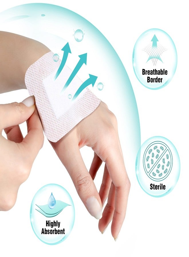 General Medi Sterile Island Dressing Bordered Gauze – 100 Count, 2.4" x 2.75" Gauze Pads, Wound Care Pad with Adhesive Border - Sterile, Soft & Highly Absorbent Medical Grade Dressing Pad - Image 4